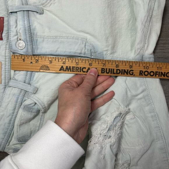 Anthropologie Pilcro Slim Boyfriend Jeans Distressed Light Wash 28 - Picture 12 of 14